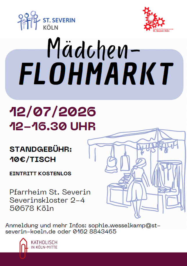 Plakat Mädchenflohmarkt Juli 2026