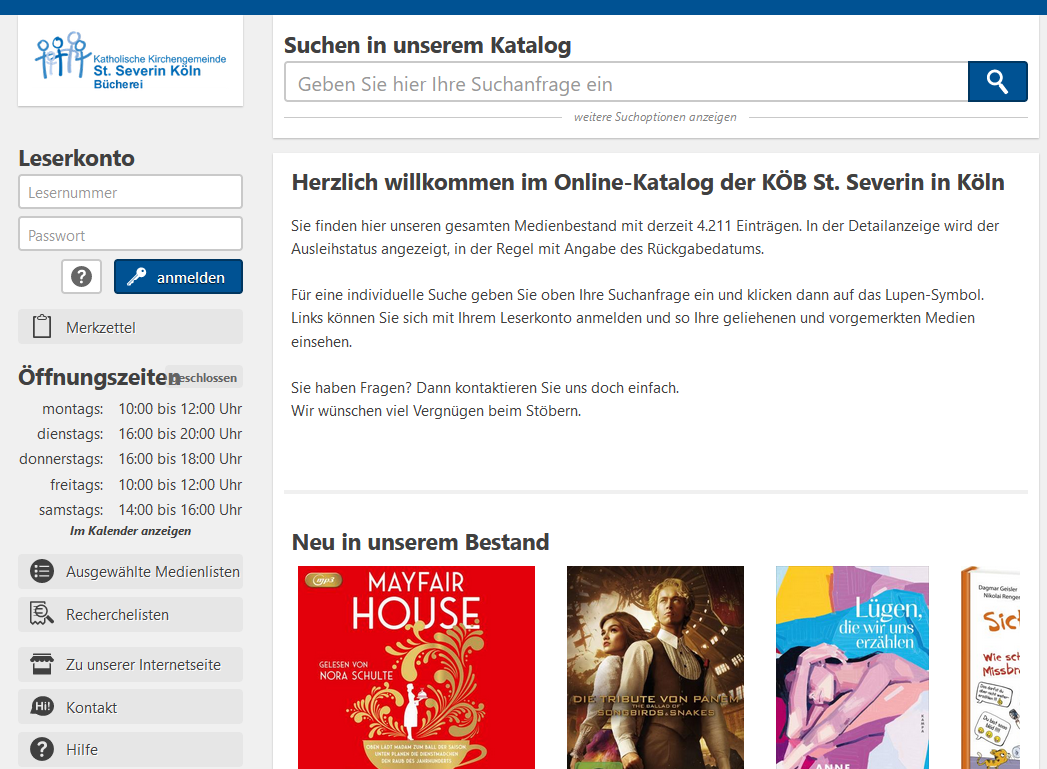 Online-Katalog KÖB St. Severin
