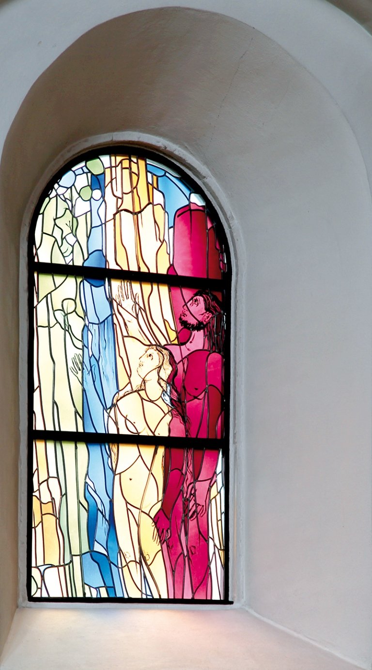 Adam und Eva - Fensterbild in St. Maternus (c) SilviaBins
