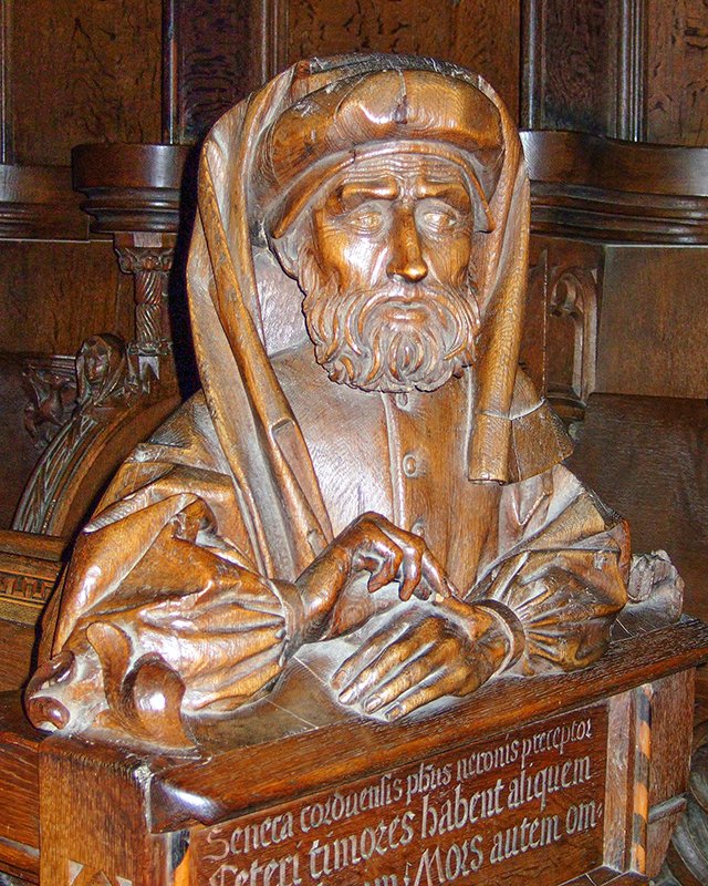 Büste Senecas im Ulmer Münster, um 1470